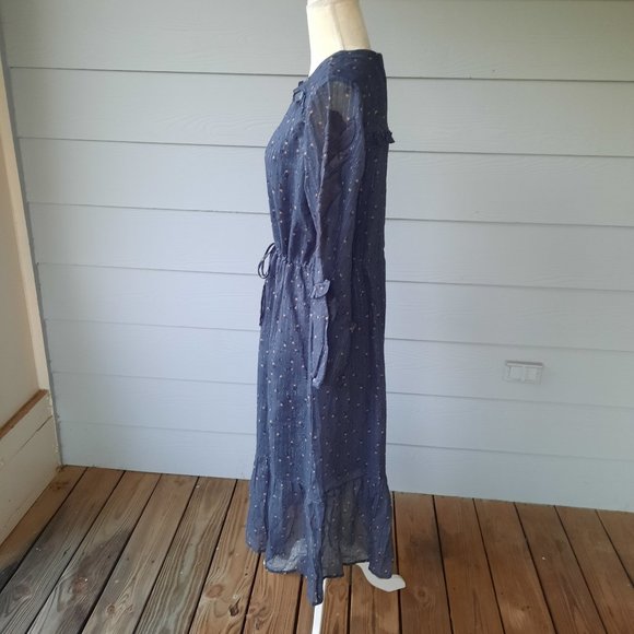 Dolan Zoe Embroidered Cotton Midi Dress - Picture 6 of 7